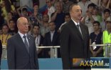 İlham Əliyev və Kəmaləddin Heydərov mükafatlandırma mərasimində
