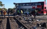 Avtobus qatarla toqquşub, 30 nəfər xəsarət alıb