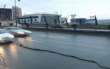 Bakıda Beynəlxalq Avtovağzal kompleksində yol çökdü-- Video