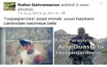 Şəhid Ruhinin SON STATUSU: “Canımdan keçməyə hazıram”