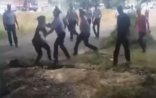 Azərbaycanda 8 polis qadına hücum çəkdi -ŞOK VİDEO
