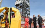 Prezident SOCAR-ın bazasında qazma qurğusunun açılışında iştirak edib
