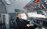İlham Əliyev “Embraer 190”la tanış oldu 