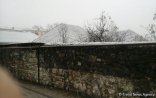 Şəkiyə güclü qar yağır