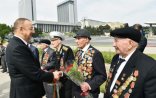 Prezident müharibə veteranları ilə görüşdü