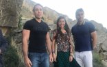 Leyla Əliyeva bibisi oğlanları ilə gəzintidə - FOTOLAR