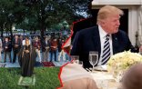 Tramp ilk dəfə iftar verdi - AĞ EVİN QARŞISINDA NAMAZ QILINDI