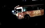 Gecə baş vermiş avtobus qəzasının görüntüləri - Video