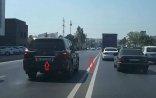 Bakıda “Lexus” əks yola çıxaraq təhlükəli vəziyyət yaradıb - VİDEO