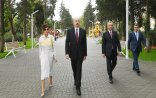Prezident və xanımı Atatürk parkının açılışında (FOTOLAR)
