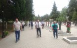 Qarabağ Əlilləri Cəmiyyətinin bir qrup üzvü bayram günü Şəhidlər Xiyabanına gəlib