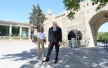 Prezident və xanımı İçərişəhərdəki işlərlə tanış oldu - Fotolar