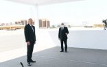 İlham Əliyev “Qarabağ” yatağının dayaq blokunun dənizə yola salınması mərasimində - FOTO