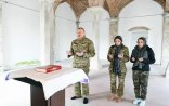 Prezident ailəsi ilə Şuşada məsciddə - Fotolar
