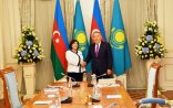 Milli Məclisin sədri Sahibə Qafarova Nursultan Nazarbayev ilə görüşüb