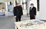 Prezident Gəncə İdman Sarayındakı tikinti işləri ilə tanış oldu