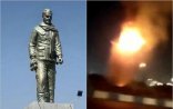 İranda general Qasim Süleymaninin heykəli yandırıldı