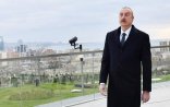 Prezident yeni parkın açılışında - Foto