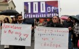 Daşnaklar Xankəndində Azərbaycan dövlətçiliyi əleyhinə növbəti mitinq keçirdi...-FOTOLAR