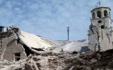 Suriyada pravoslav erməni icmasının mərkəzi yerlə yeksan oldu