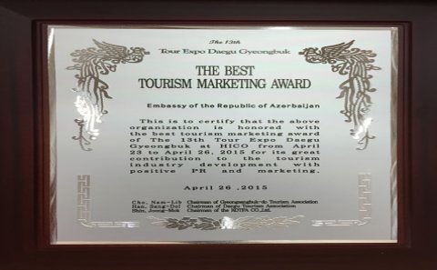 Azərbaycan Koreyada keçirilən turizm sərgisində təmsil olunur