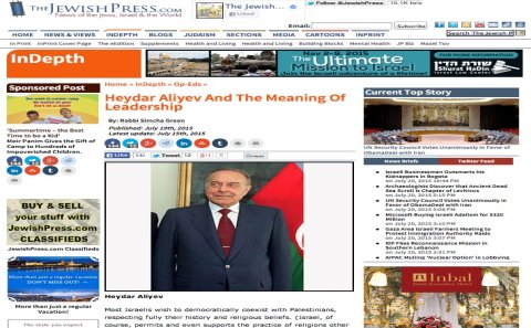 ABŞ mətbuatında ümummilli  lider Heydər Əliyevə dair məqalə dərc olunub