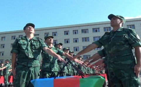 Göytəpədə gənc sərhədçilərin andiçmə mərasimi keçirilib