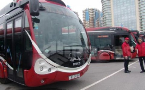 Bakının kondisionerli avtobuslarının marşrutu - SİYAHI