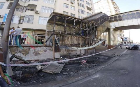 Avtomobil piyada keçidini yararsız hala saldı