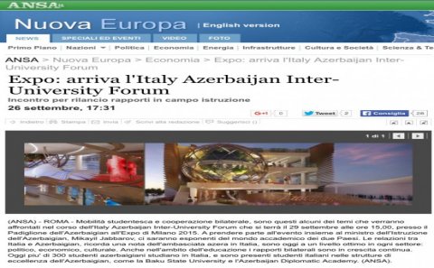 Azərbaycan-İtaliya Universitetlərarası Forumu böyük mədəni uğurdur