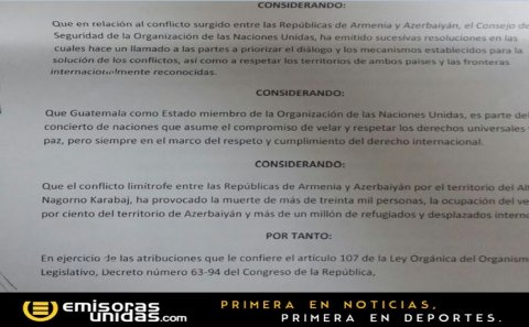 Qvatemala parlamenti Xocalı faciəsi ilə bağlı qətnamə qəbul edib