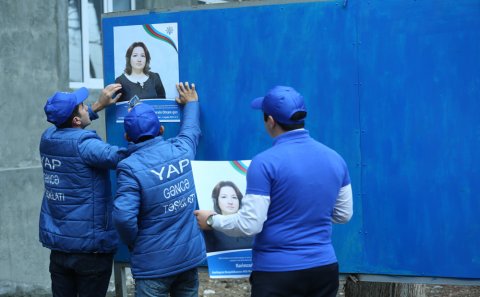 Gəncədə seçkiqabağı təşviqat kampaniyasına start verilib