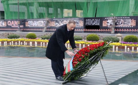 Prezident “Xocalı” abidəsini ziyarət etdi