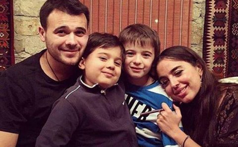 Leyla Əliyeva Emin və əkizləri ilə - Foto