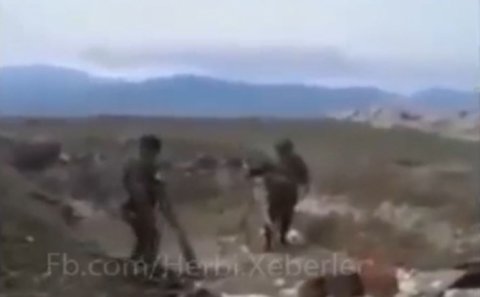 Aprel döyüşlərində ermənilərə od yağdıran əsgərlərimizin döyüş anı VİDEO