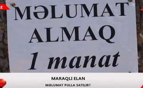 Məlumat almaq üçün 1 manat ödəməlisən - VİDEO - FOTO