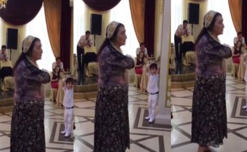 Nənə toyda diskoteka oynadı - Gənc qızlara meydan oxudu.... - VİDEO