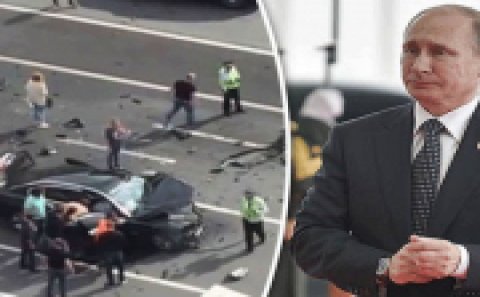 Putinin maşını qəzaya düşdü: sürücüsü öldü - Foto