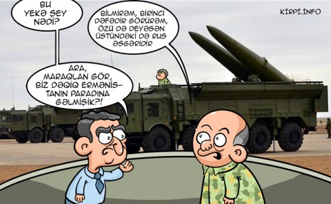 Sarkisyanın gülüşə səbəb olan raket hoqqası - KARİKATURA