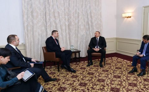 Prezident Münxendə Kiyev şəhərinin meri ilə görüşüb