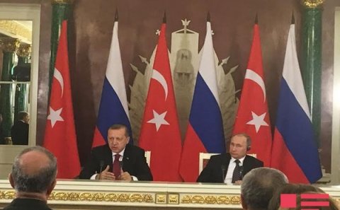 Ərdoğan: “Türkiyə-Rusiya-Azərbaycan üçlük ittifaqının yardılmasını müzakirə etdik”