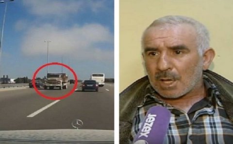 Avtomagistralda yük maşını ilə “şou” göstərən sürücü: Əcəb eləmişəm... – VİDEO