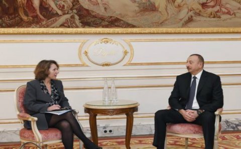 Prezident Parisdə görüşlər keçirdi - Foto