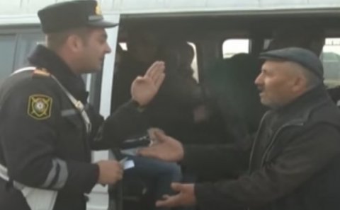 Polis sürücü ilə dava etdi: 