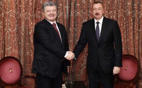 Prezident Poroşenko ilə görüşdü - Fotolar
