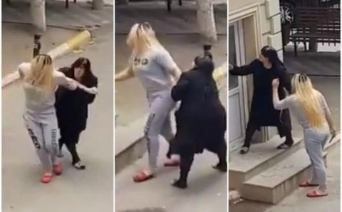 Bakıda transseksual vəzifəli şəxsə bıçaqla hücum etdi - Video