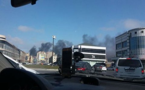 Bakıda güclü yanğın başlayıb – FOTO