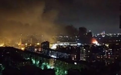 Bakıda güclü partlayış - Video