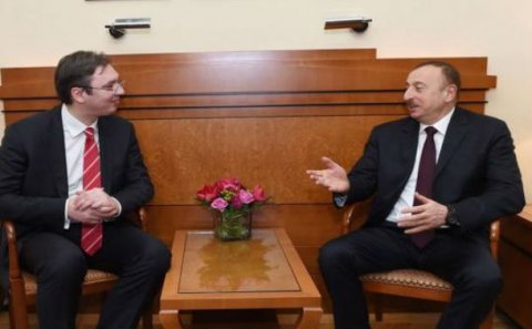 Azərbaycan və Serbiya prezidentlərinin təkbətək görüşü olub