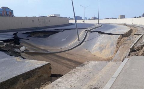 Çökən yol bərpa edilərək sürücülərin istifadəsinə VERİLDİ
